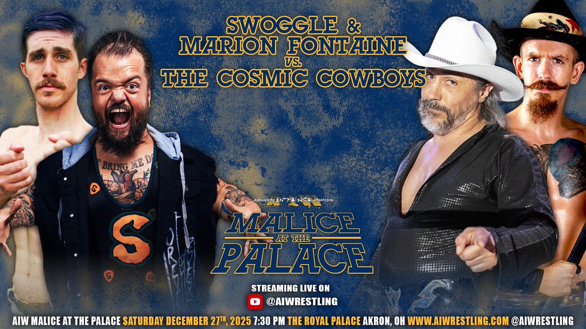 12/27 Akron, Ohio

<a href="/semiprowrestler/">Marion Fontaine</a> <a href="/wwehornswoggle/">Dylan Postl</a> VS. <a href="/LondonFu/">London...Paul London</a> <a href="/ShelbyWylder/">Shelby Wylder</a> 

Tickets: eventbrite.com/e/absolute-int…