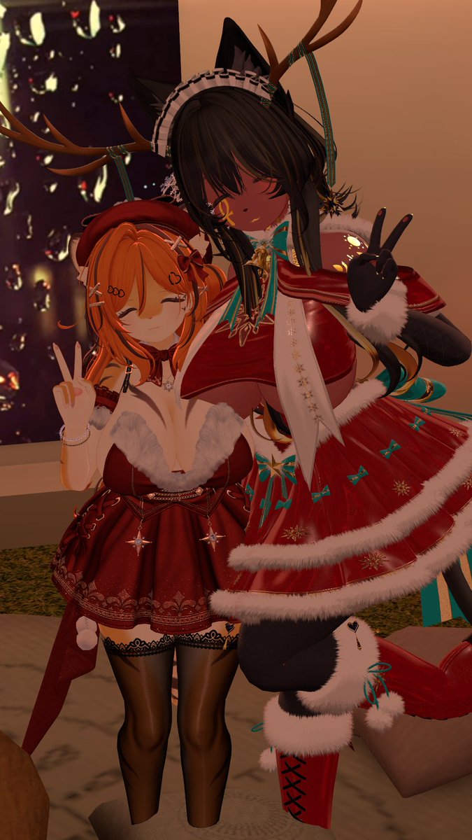 サンタ❤️🤍🖤🧡