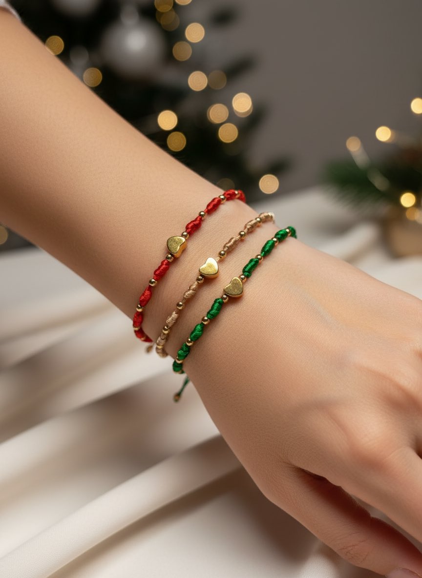 plowamacrame's tweet image. 🎅🏻❤️ ‘Pulseras corazón festivo’

🎁 | Échale un vistazo a mi catálogo! Link en la descripción.

#macrame #navidad #Navidad2025 #croche #manualidades #pulseras #hechoamano