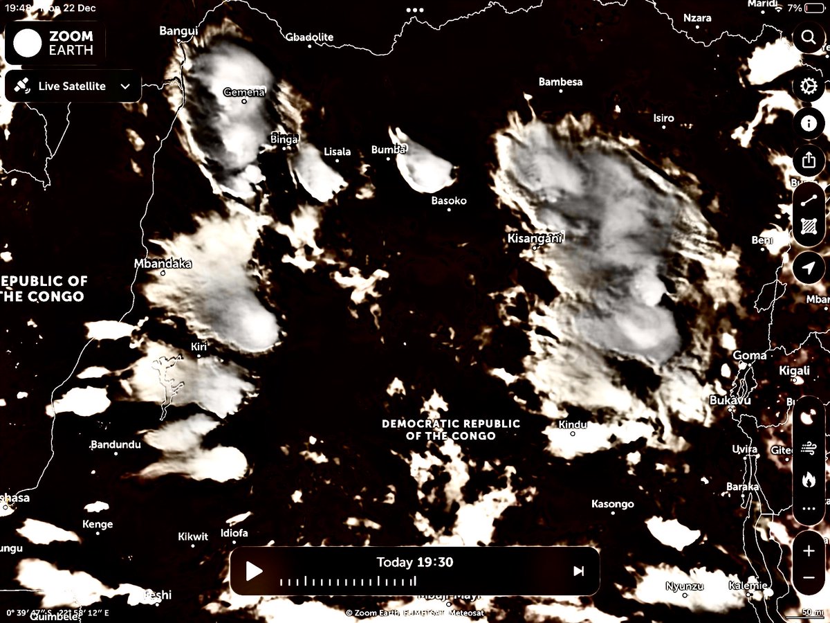 IonisedSkyWatch's tweet photo. #Psy_op over #DRC #unnatural #Suoernatural? #Africa #Lookup #ZoomEarth https://t.co/VJeJ8Fjfpy