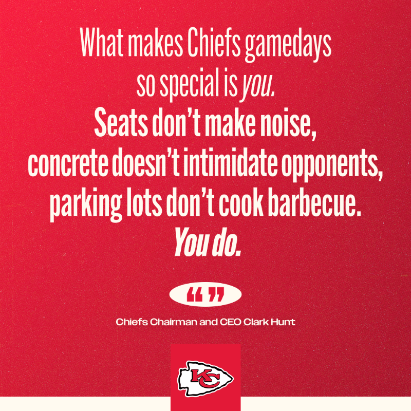 Chiefs's tweet photo. We’re excited to take another momentous step with you, Chiefs Kingdom.

Read the full stadium update from Clark Hunt in the link below.