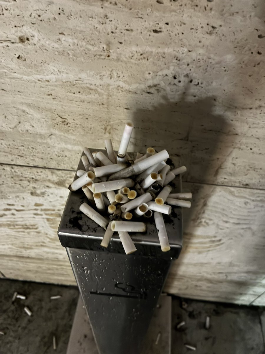 Sınavlar yaklaştıkça okulda içilen sigara miktarı katlanarak artıyo izmaritlerden yılbaşı ağacı mı yapsak