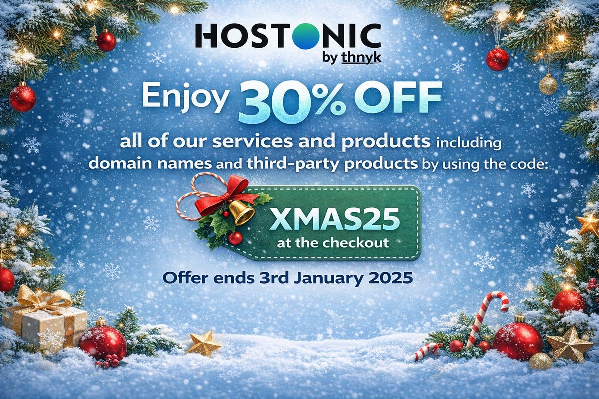 hostiih's tweet photo. Enjoy 30% OFF all our products and services including domains this Christmas 🎄

Use the code ‘XMAS25’ at the checkout 
👉https://t.co/Fq3AuXS81D

Offer ends 3rd Jan 2025. Terms Apply. https://t.co/sxLXlCxVMV