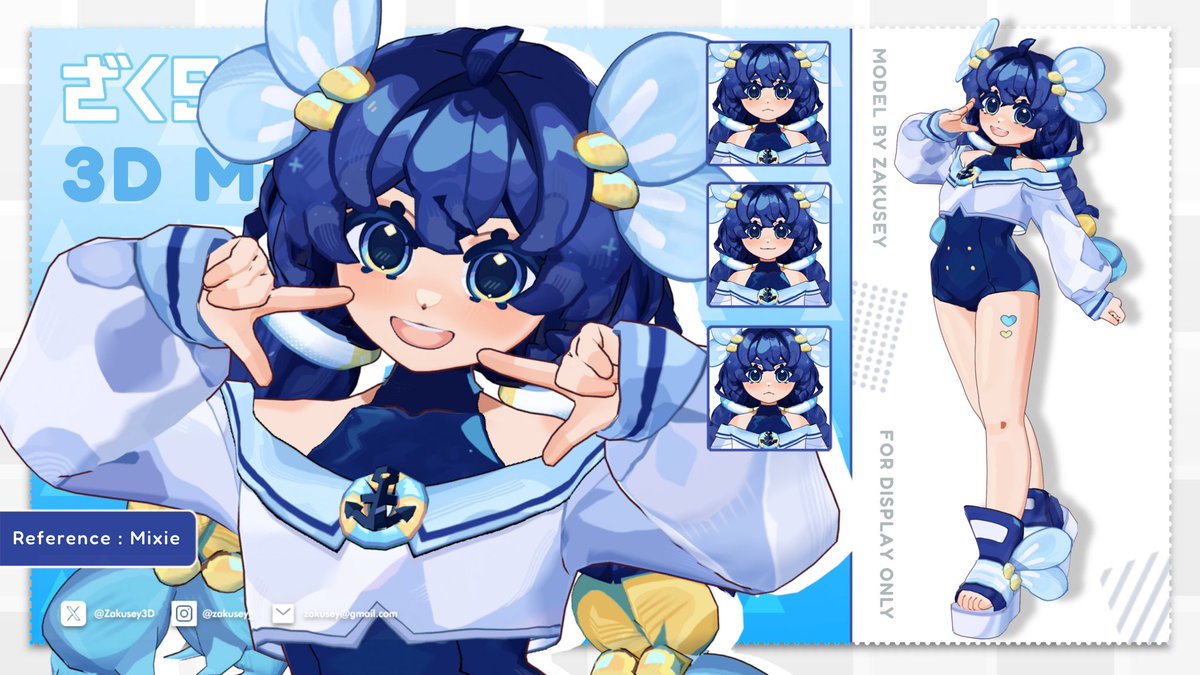 [ Portfolio Update ]

 ✨ 3D VRoid model for <a href="/momoiiroo/">Mixie 🦭⚓️</a> ✨

Thank you so much for the trust and opportunity!! ^w^) 🩷
#VRoid #VroidStudio #VGenComm #3dmodeling