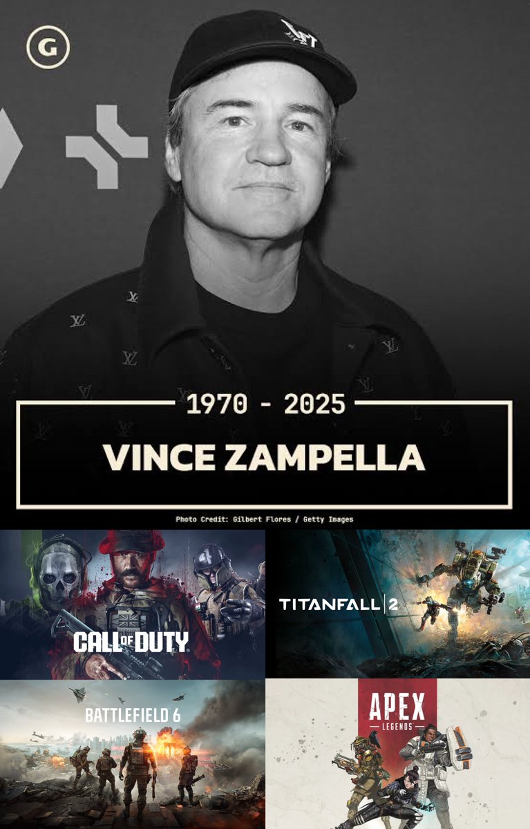 【訃報】ヴィンス・ザンペラ氏が死去

FPS界の王、
交通事故で亡くなる

Vince Zampella氏の功績
・Medal of Honor を手掛け
・Infinity Wardを設立
・Call of Dutyを共同設立
・Respawnを設立
・Titanfall制作
・Apex Legends制作
・現Battlefield責任者

📷️:BlueGamingSA