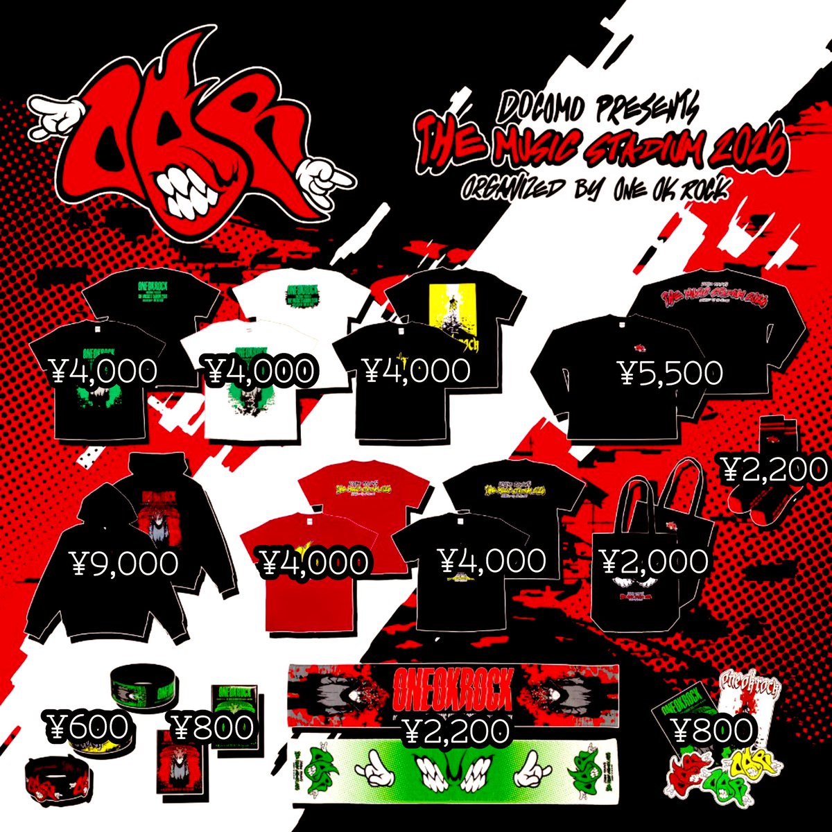 2026 ONE OK ROCK (TMS) OFFICIAL GOODS」 の事前通信販売受付中 受注