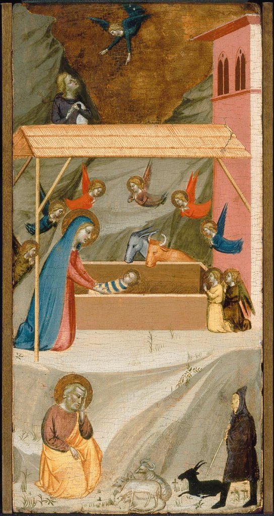 Con esta natividad florentina de Bernardo Daddi os deseo una plácida Nochebuena y una feliz Navidad.