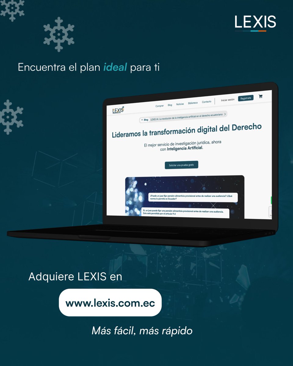 Toma el control de la información jurídica con LEXIS

Sabemos que tu tiempo es valioso. Por eso, hemos simplificado el acceso a nuestra plataforma a través de nuestro nuevo canal de ventas digital.

¿Por qué elegir un plan de LEXIS?

Seguridad: Información verificada y