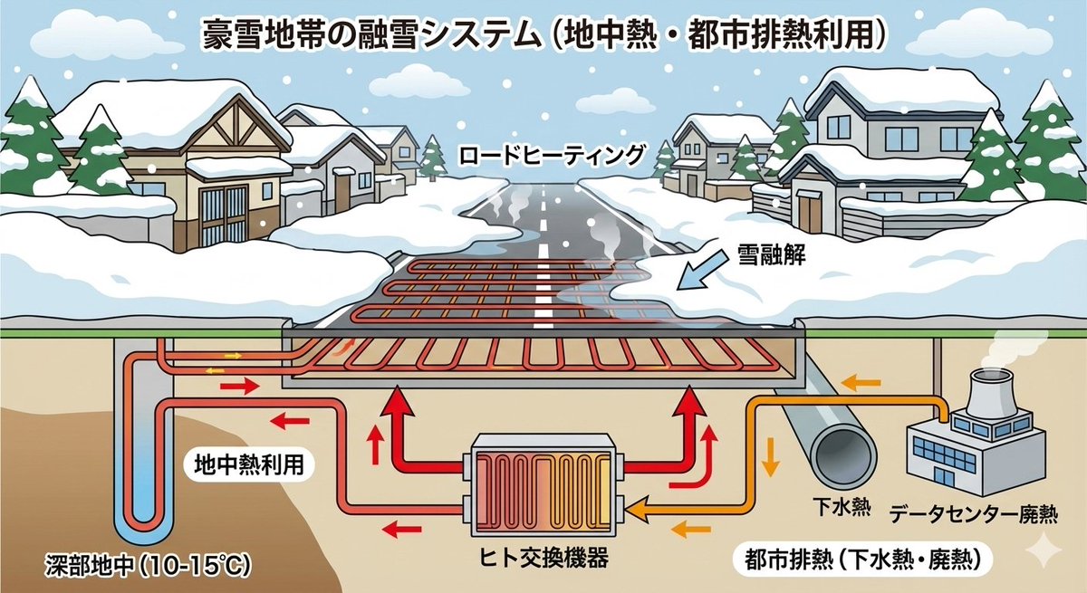 hopeget2's tweet image. RUBISでは
❄️ 雪を敵にしません。
地下の熱
都市の排熱
それらを循環させて
冬でも動き続ける街をつくる。
豪雪は、
設計次第で「負担」から「資源」になる。