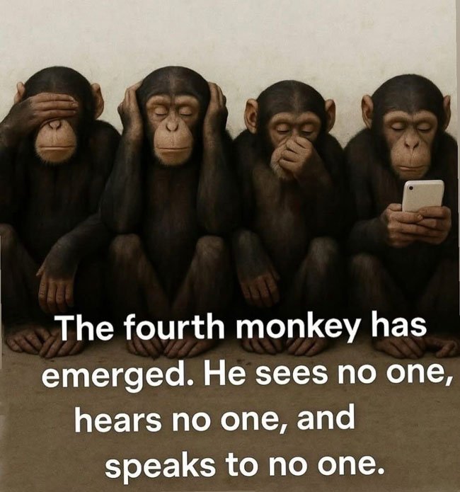 I see nothing, I hear nothing, I say nothing.