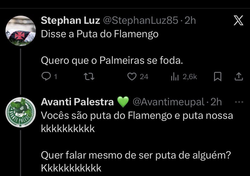Isso aqui tá muito bom! 
Meteram o Flamengo meio. 😂😂😂😂

Briguem desgraçados'.