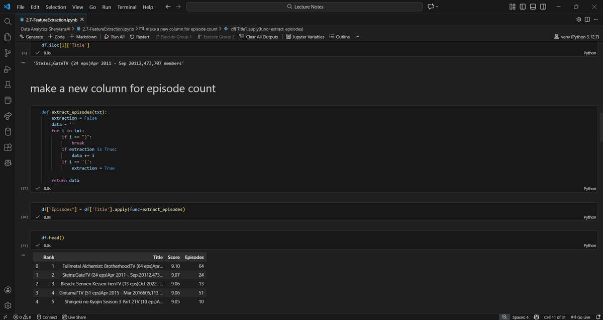 PranavG_23_'s tweet image. 📅 Day 25 &amp;amp; 26 – Analytics Learning Log

🔹 Python (Pandas):
• Loaded &amp;amp; explored datasets
• Feature extraction
• Sorting &amp;amp; filtering for analysis

🔹 Statistics:
• Introduction to statistics
• Types of statistics
• Population vs sample data

#DataAnalytics #Python #Pandas