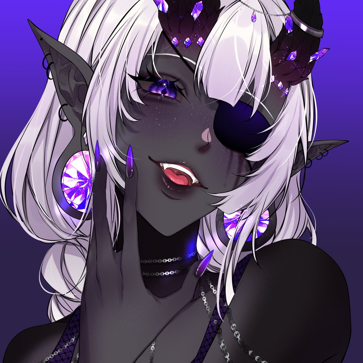 💎💜Amethyst 💜💎 | Crystal Tiefling Vtuber tweet media