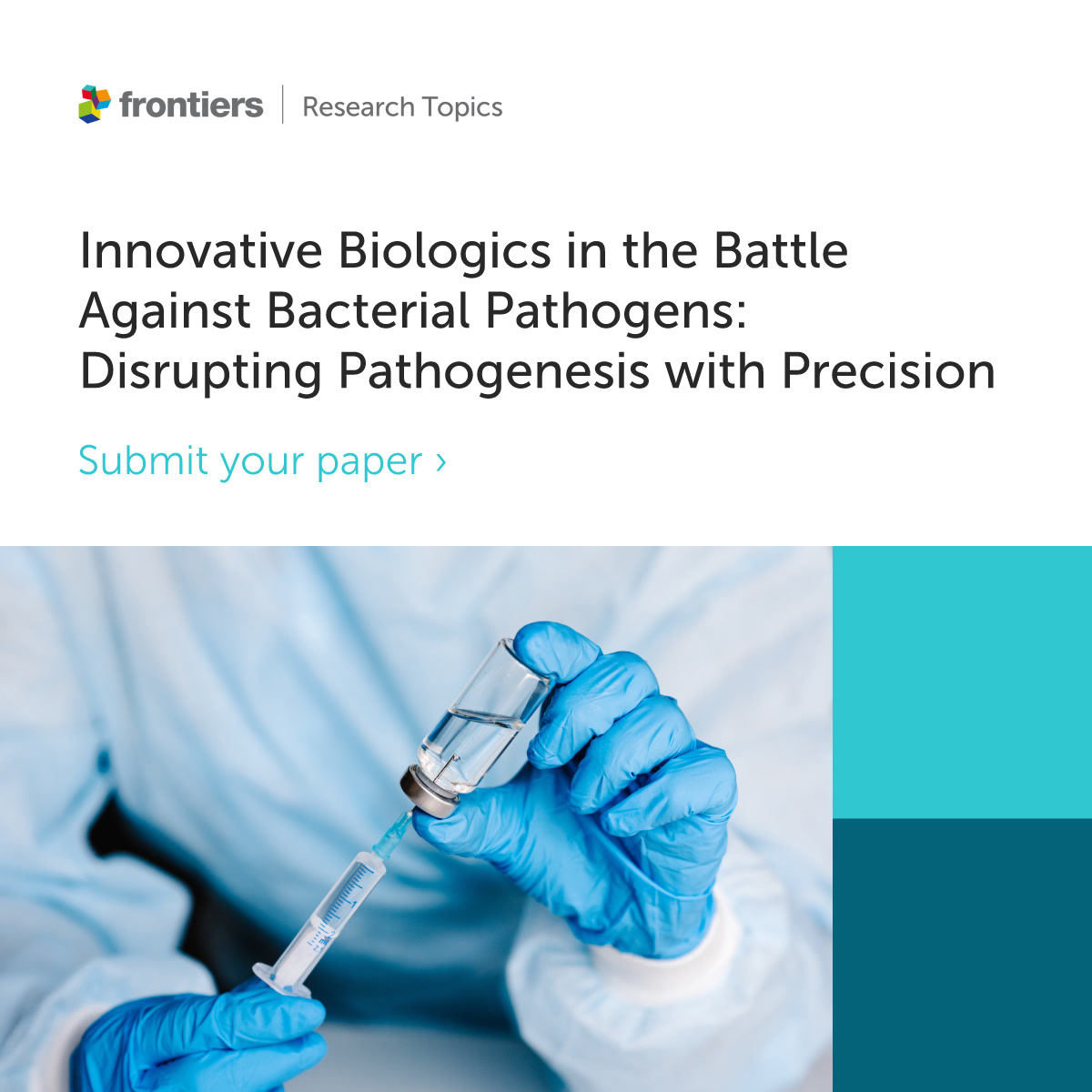 FrontMicrobiol's tweet image. 🌟 Call for Submissions! 🌟
🧫🧬 Beyond antibiotics: we’re inviting submissions on next‑gen biologics—vaccines, phages, lysins &amp;amp; mAbs—targeting MDR bacteria and high‑impact pathogens to advance prevention and treatment. #AntimicrobialResistance #MDR #Biologics #PhageTherapy