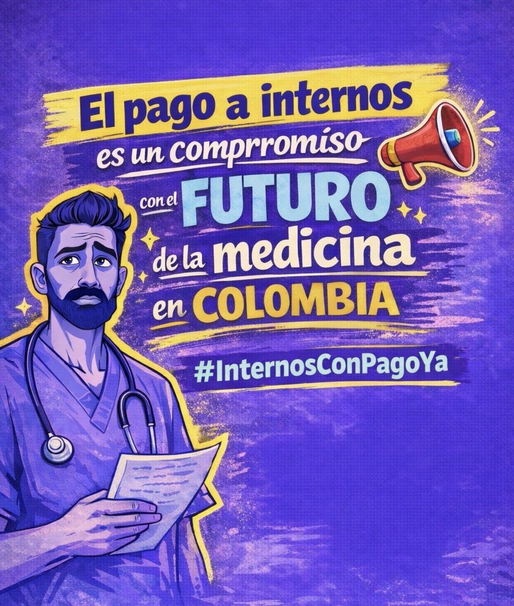 Impulsamos el pago a internos en la Reforma Laboral porque es justo y necesario. ✊ El Gobierno ya reconoció que puede empezar en 2026. Hoy sólo falta voluntad política: aprobar el rubro y cumplir lo que el Congreso ya aprobó. #InternosConPagoYa 🩺🧑‍⚕️ <a href="/MinSaludCol/">MinSalud Colombia 🇨🇴</a> <a href="/MinHacienda/">MinHacienda</a>