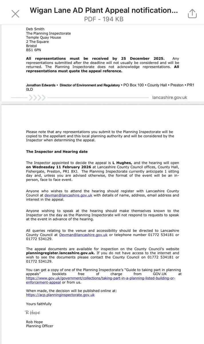 michaela_uk's tweet photo. 📌 ANAEROBIC DIGESTER, Wigan Lane, Heath Charnock appeal | Deadline: 25/12/2025 🎅
I submitted appeal, especially due to environmental and health impacts to the #chorley residents. Appeal via the web link https://t.co/8nZXsohsTy @guardianchorley https://t.co/HjStPpeUWz