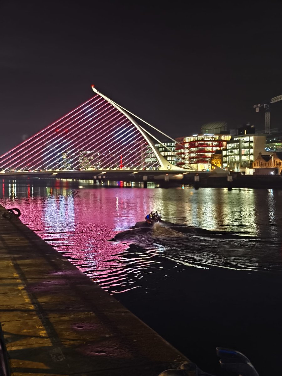 Firefighter/Paramedics from Tara Street, North Strand and Phibsborough along with <a href="/gardainfo/">Garda Info</a> responded to reports of a person in the #Liffey this evening.

Our rescue boat was launched and a person was removed from the water.