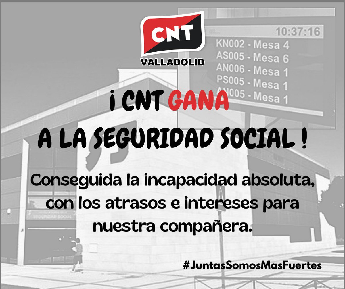 🙋 TRABAJADORA Ante los abusos y derechos negados con que todas nos encontramos, ¡No des todo por perdido y no te rindas, organízate, asesórate y lucha! ✊🏾✌🏽

Sobran los ejemplos, también en #Valladolid, de que con acción recuperamos lo nuestro 👇