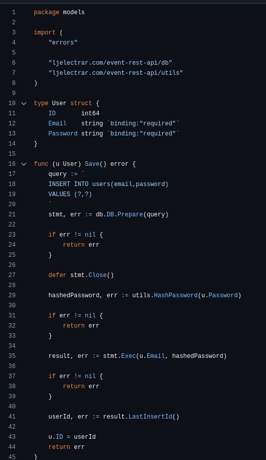 profleandrojr's tweet image. Ok, I confess! Go has a beautiful and concise syntax! 

A simple User "POJO". 😅

#SoftwareDevelopment #Golang