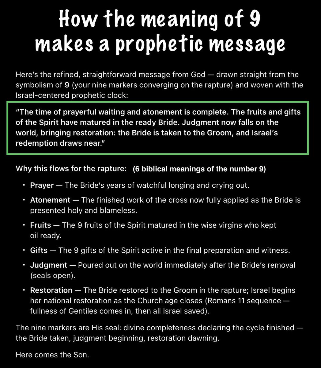 9 prophetic meaning