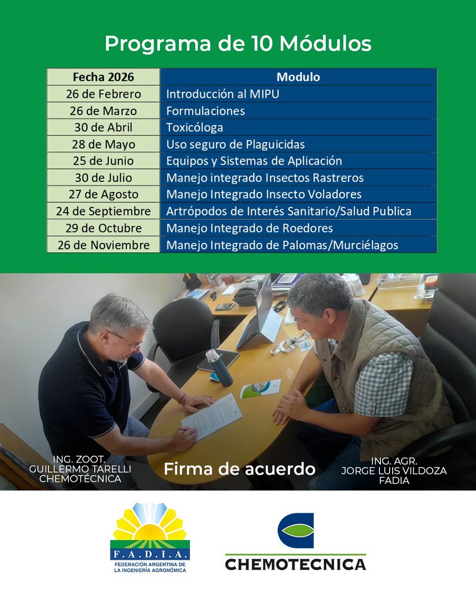 Acta acuerdo entre #FADIA - #CHEMOTECNICA