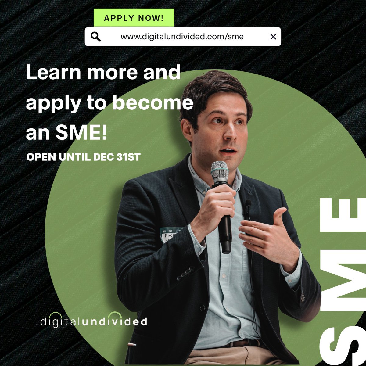 digundiv's tweet image. Thinking about becoming an SME for digitalundivided’s 2026 programs?

Explore our site, check out our socials, and reach out with questions anytime.
Apply by Dec 31: hubs.li/Q03YRTk70

#SME #digitalundivided #2026