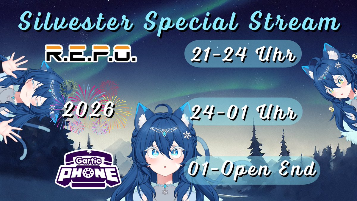 xyuukichanx_VT's tweet image. ❄️31.12.25-01.01.2026❄️
Ihr seid zum Jahreswechsel allein?
Nicht mit uns! 
@subjectLink @Pat4Z @DaxtaBold @roterdrache611 sorgen für deine Unterhaltung an dem Besonderen Tag... ach ja und ich auch 😉❄️

Wir freuen uns auf euch um einen unvergesslichen Abend zu haben!