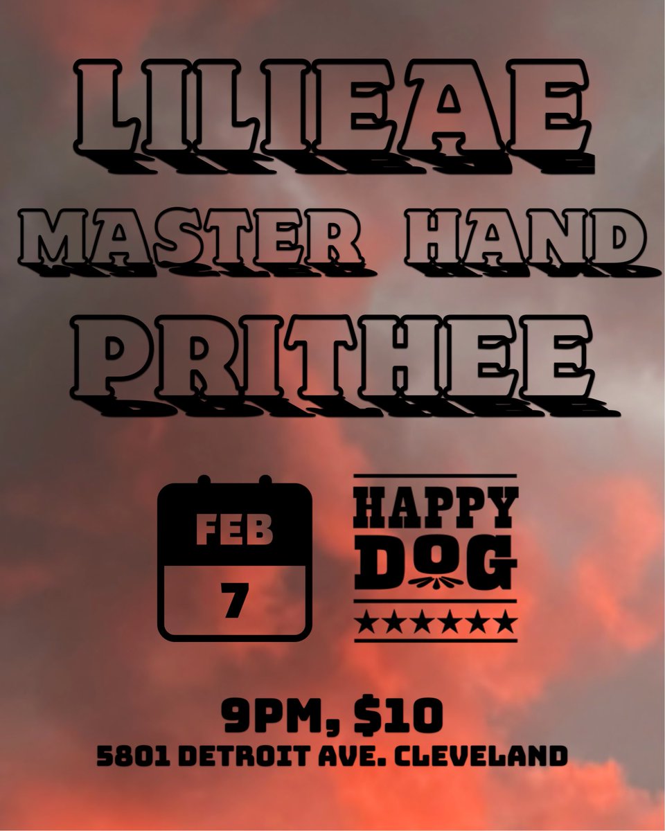 lilieaeband's tweet image. Dearly beloved, We are gathering February 7th at the The Happy Dog, to get through this thing called “life” 🎶

app.opendate.io/e/lilieae-mast…

$10 🌭 5801 Detroit Ave. 🌭 Music @ 9pm