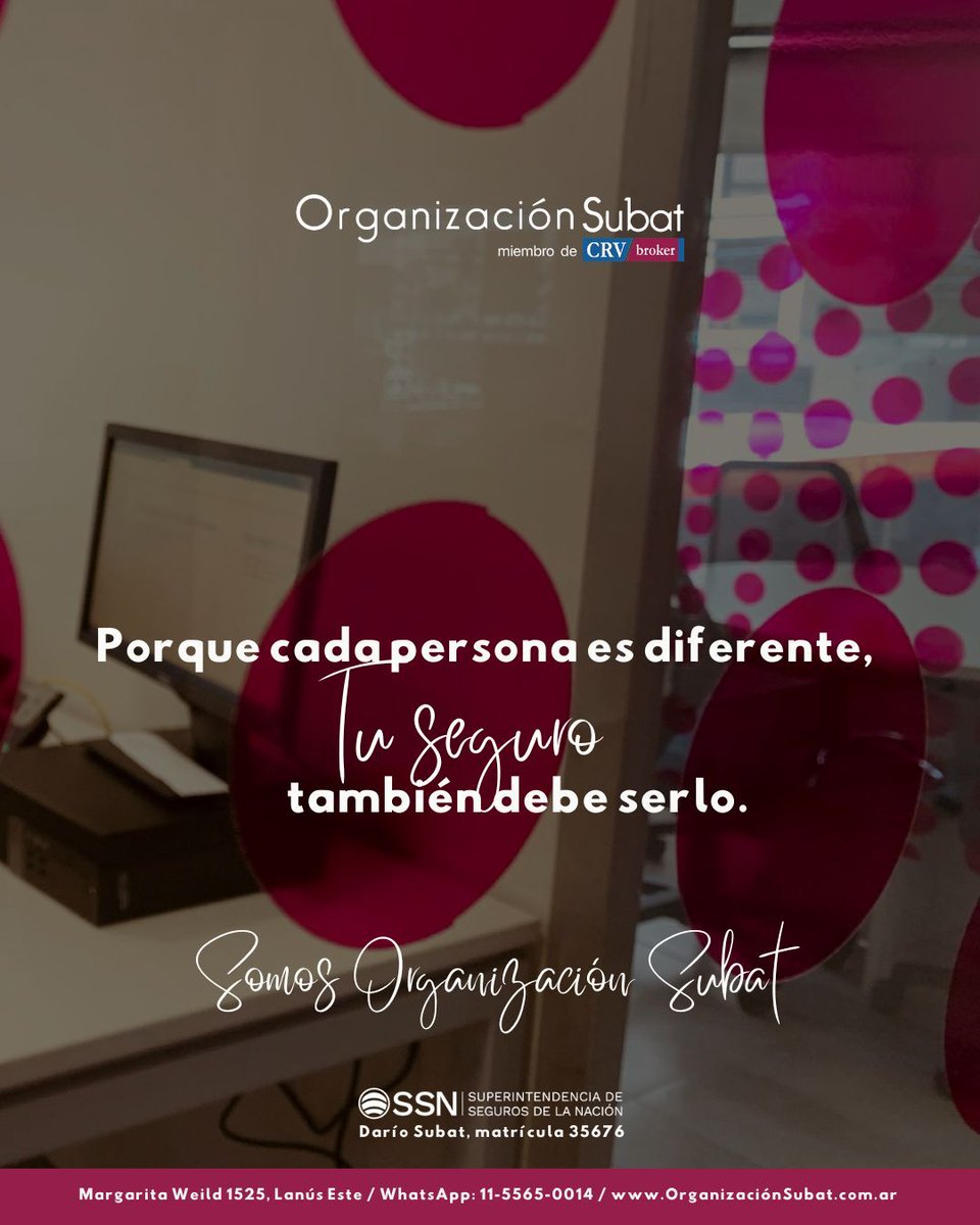 orgsubat's tweet image. En Organizacion Subat trabajamos con atención personalizada, escuchando tus necesidades para ofrecerte la mejor opción. 🤝
#SomosOrganizacionSubat

📍 Margarita Weild 1525 | Lanús Este
📲 Conectá con nosotros vía #WhatsApp al 11-5565-0014
🌐 organizacionsubat.com.ar

#seguros