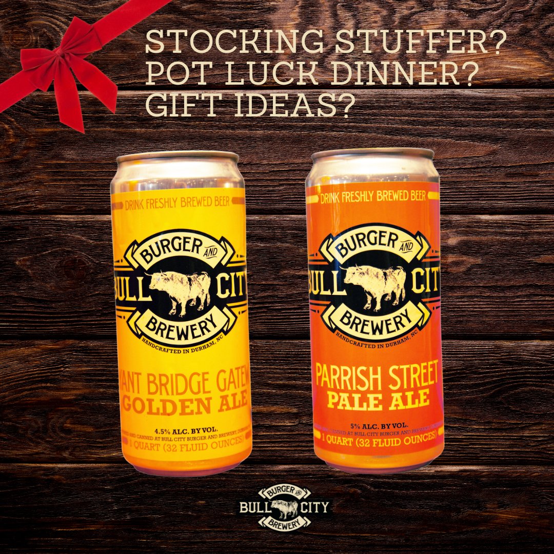 BullCityBurger's tweet image. Need a stocking stuffer idea? 
Still looking for the perfect last-minute gift? 
Heading to a potluck dinner? 
Our 32oz cans of deliciousness are the answer to all of these questions!

#durhamnc #durhamfoodies #stockingstuffer #happyholidays #durham #downtowndurham