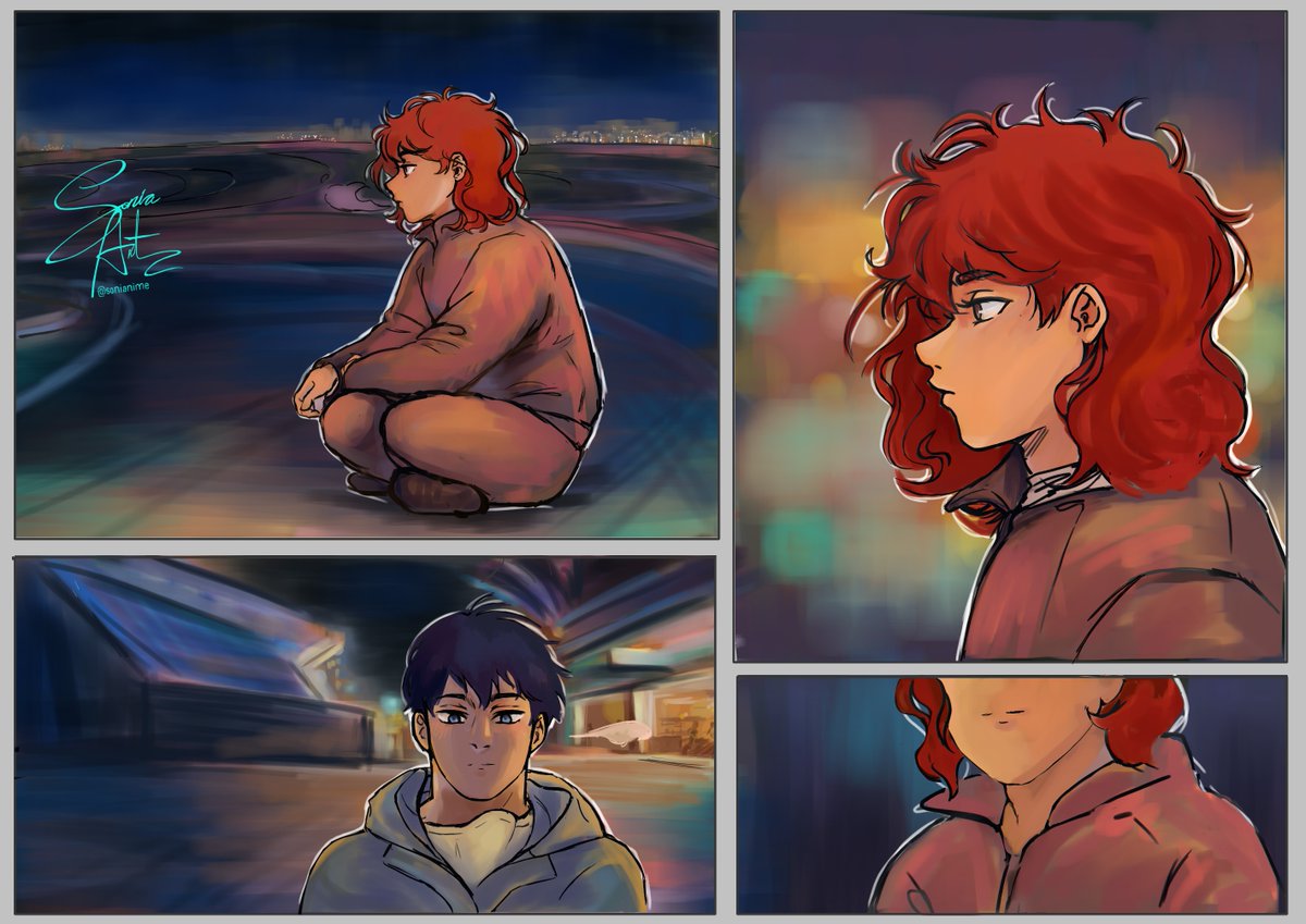 --The night was heavy, as if the sky itself was holding its breath. There were no stars visible, just a bluish-gray blanket pierced by the cold light of the floodlights illuminating the asphalt.-- #kagehina #ハイキュー #kghn #影日