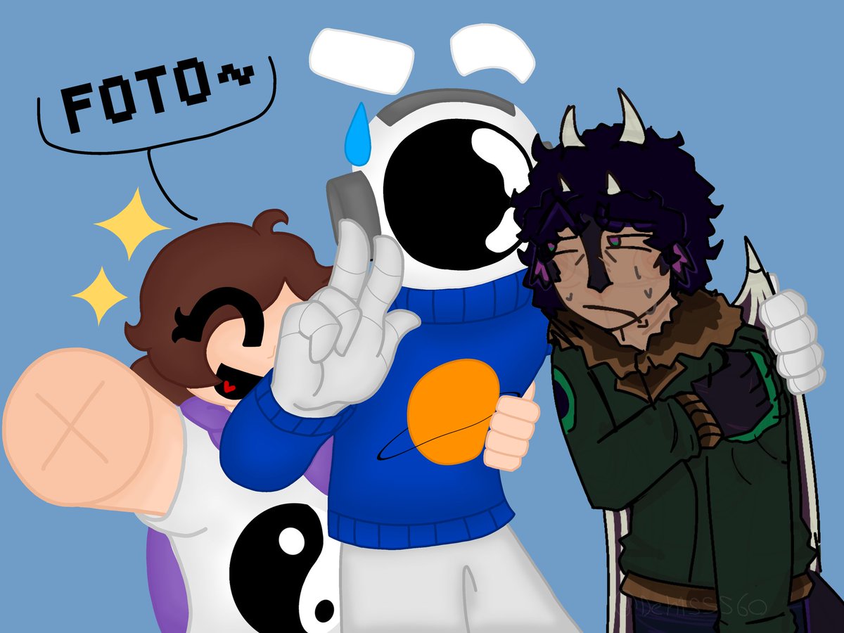 fanart_fandom's tweet image. [☯️⚪️] vamos a tomarnos una foto!
[🧑‍🚀🌌] esta bien- Wow cuidado!

Colab con Denis otra vez :D carajo no se cómo me habla tremendo artista pero soy feliz
Gracias por la colaboración Denis tkm @Den1ss560