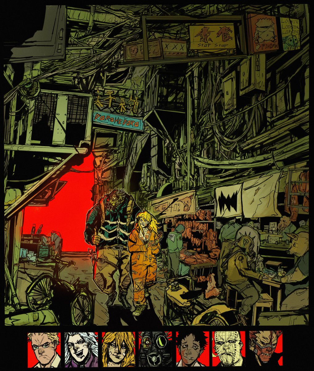 dawglipz's tweet image. Kaiman asking Nikaido for food again #dorohedoro