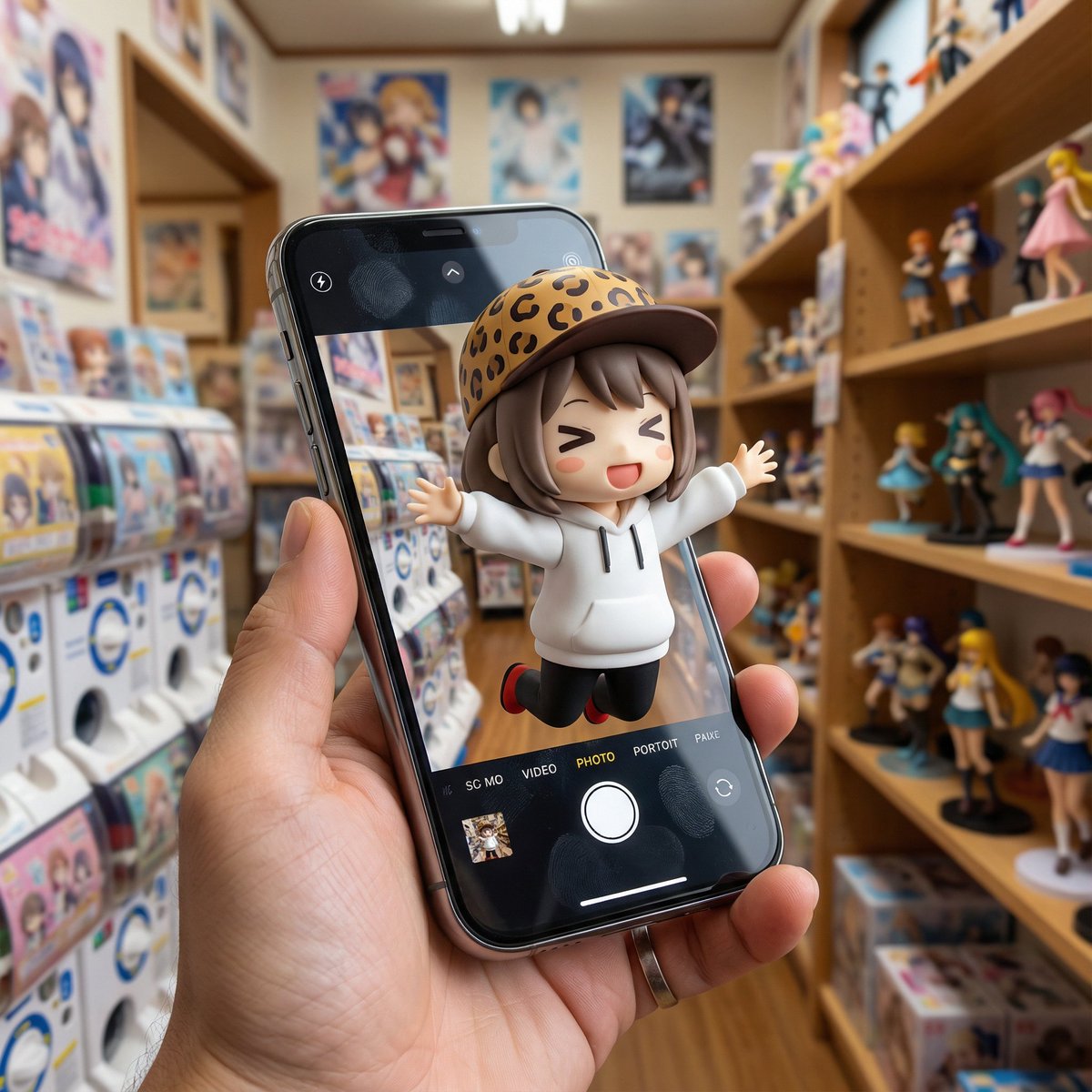 お借りして作ってみたミームーンマン！☺︎📱🚀🌙🦸スマホから飛び出し