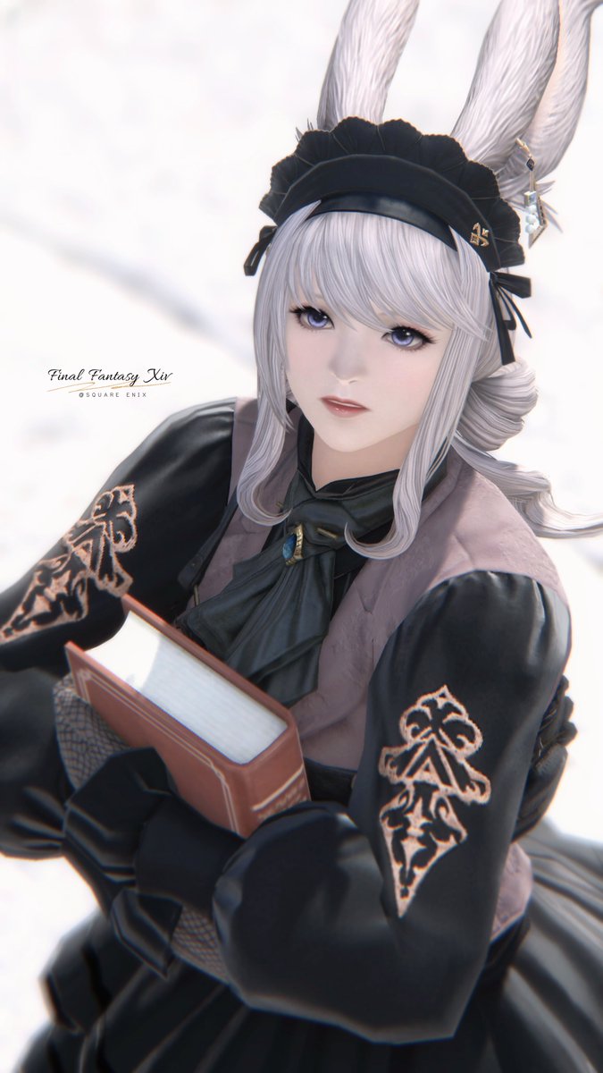本を抱えるエモート！可愛い📕🤍

#FF14 #ヴィエラ #おはウサ #1derViera