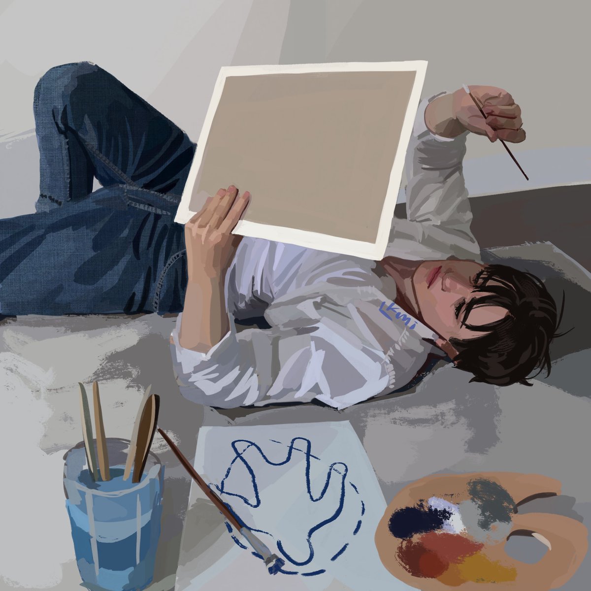 kmimz_'s tweet image. Painter 🎨 
Day 5 #LeviWeek2025  #leviackerman @LeviWeek