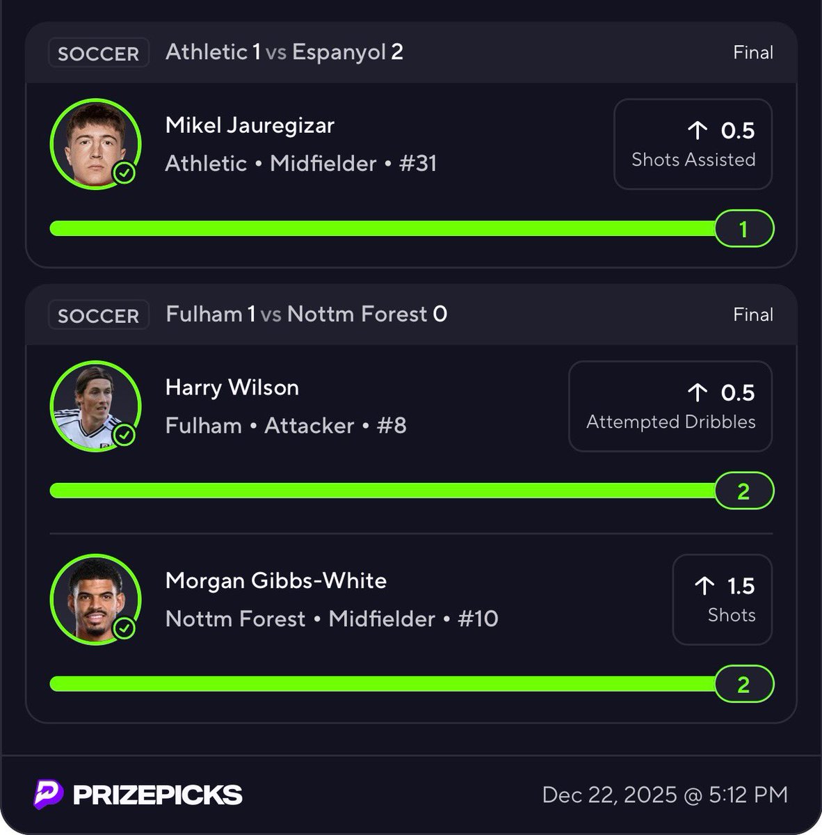DONZPICKS's tweet image. CASH IT ✅🍀

Afternoon Footy ⚽️🥅

FREE DISCORD 👇🏽

discord.gg/Zsj84YhNM

#Fanatics | #PrizePicks | #DFS | #PlayerProps | #Bet365 | #Gambling𝕏 | #Fanduel| #Footy  | #PickOfTheDay | #ChalkBoard | #ChalkBoardHQ
