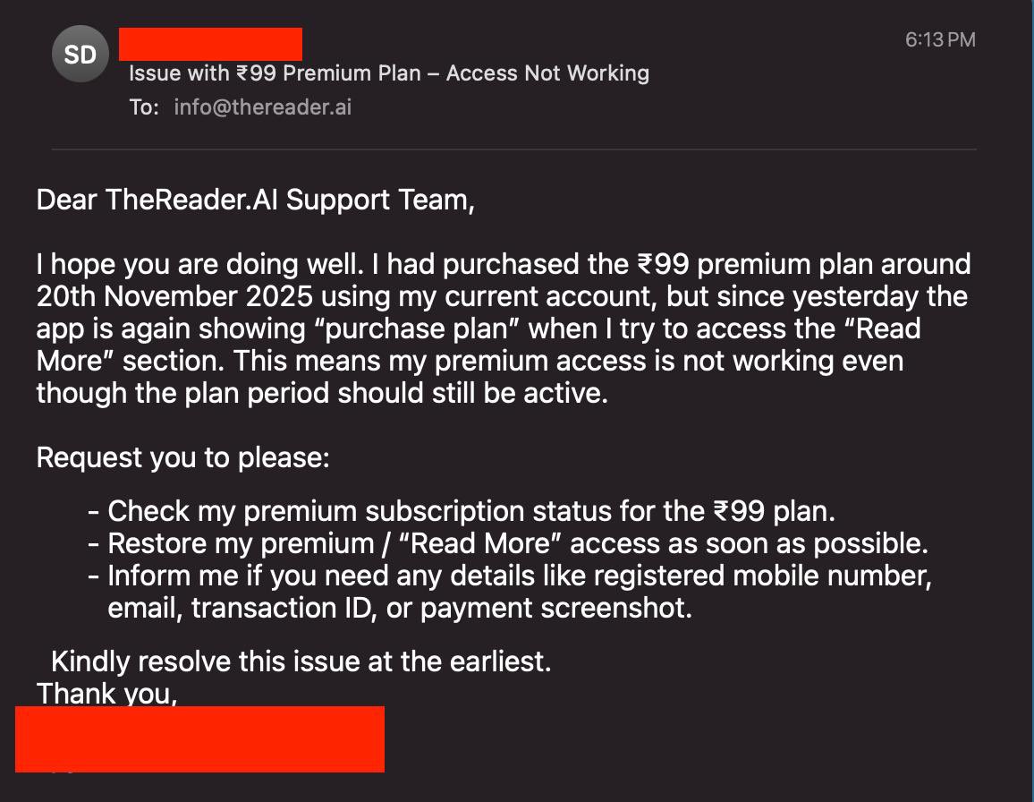 midhun_thomson's tweet photo. Today, a genuine escalation on https://t.co/RklTMddTB3 felt good.
Deep conversations, transparency, and closing the loop bring real peace.
Listening > fixing fast.
#FounderLife #CustomerFirst #BuildInPublic #TheReader https://t.co/IasRjGND2B