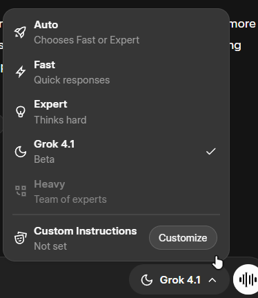 <a href="/xai/">xAI</a> and <a href="/grok/">Grok</a> PLEASE Bring back Grok 4.1 THINKIN on the web! 

For the past few days the Thinking mode no longer appears, and it only shows “Grok 4.1”