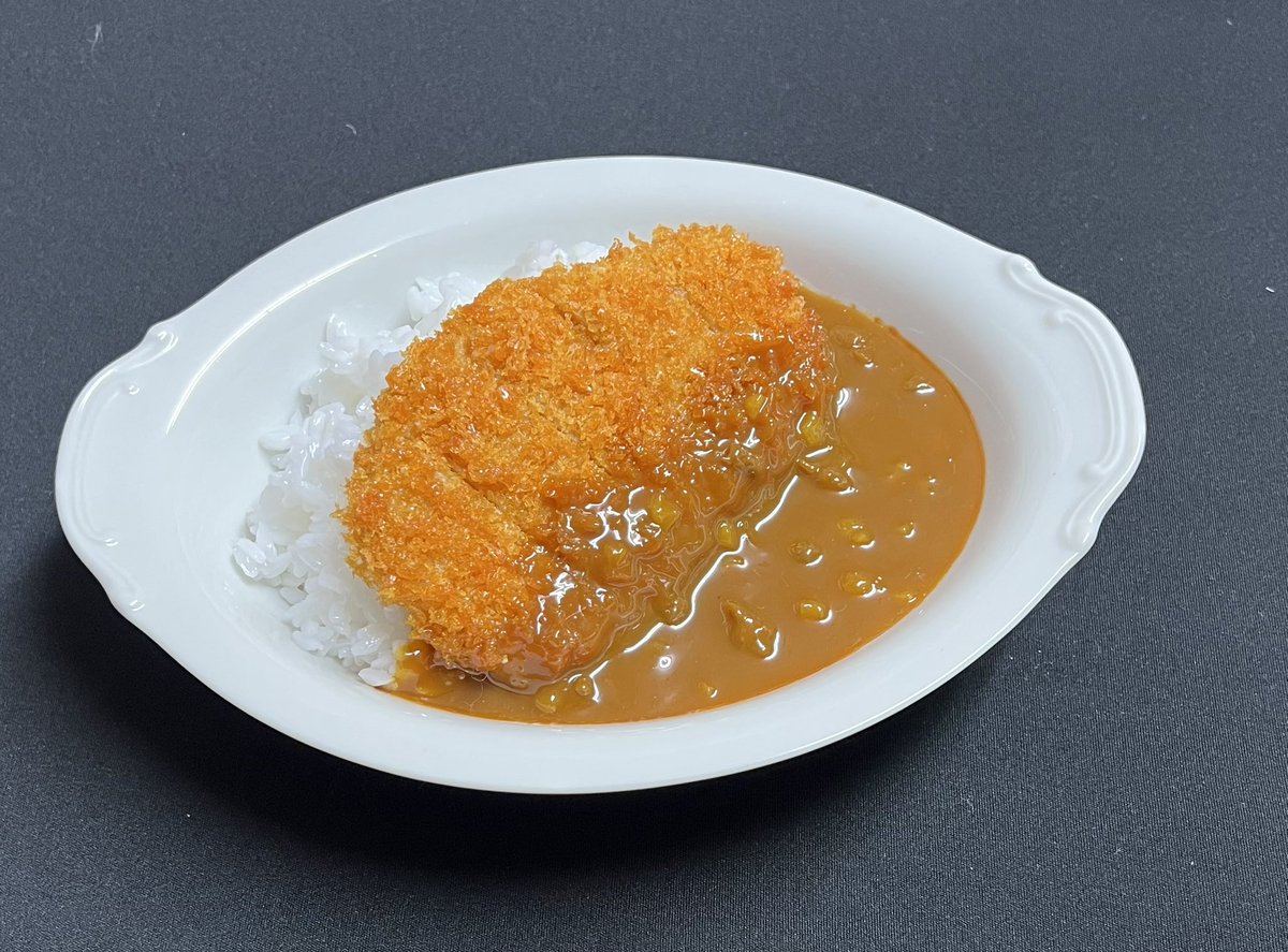 明日のために今日は軽くカツカレー😋 いよいよ今年最後の食品サンプル