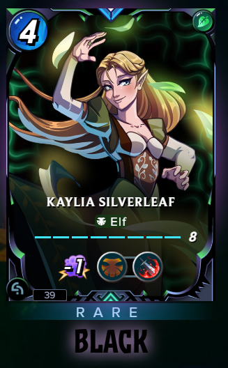 5 pack opening in <a href="/splinterlands/">Splinterlands</a> today. And a shaky shaky on a rare card only means 1 thing....Black Foil Baby!! My second BFR Archon 🤯

Welcome to the BF Family Kaylia Silverleaf ❤️‍🔥
#splinterlands #TCG #PlayToEarn