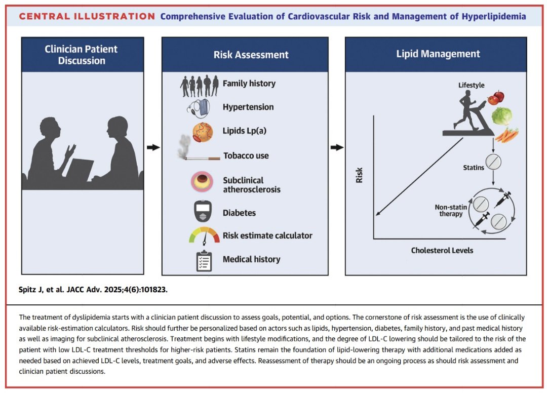 javier20ch's tweet image. Manejo de lípidos en la era post-estatinas. 🫀💊
🔱Expert Panel 2025 @JACCJournals 💯
🔷️El control del c-LDL sigue siendo el pilar en la prevención CV, pero hoy contamos con un arsenal terapéutico más amplio que permite estrategias individualizadas y combinadas. 👨‍⚕️🔎
🔷️Las…