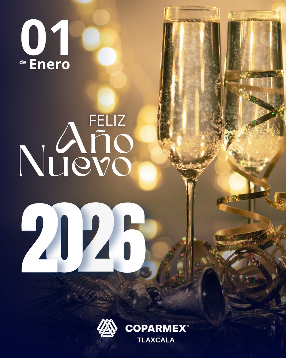 ✨Feliz año nuevo, a todos y todas los que integran esta gran familia #Coparmex Tlaxcala. 

Cada participación, propuesta, colaboración y momento compartido fortaleció nuestro compromiso colectivo.