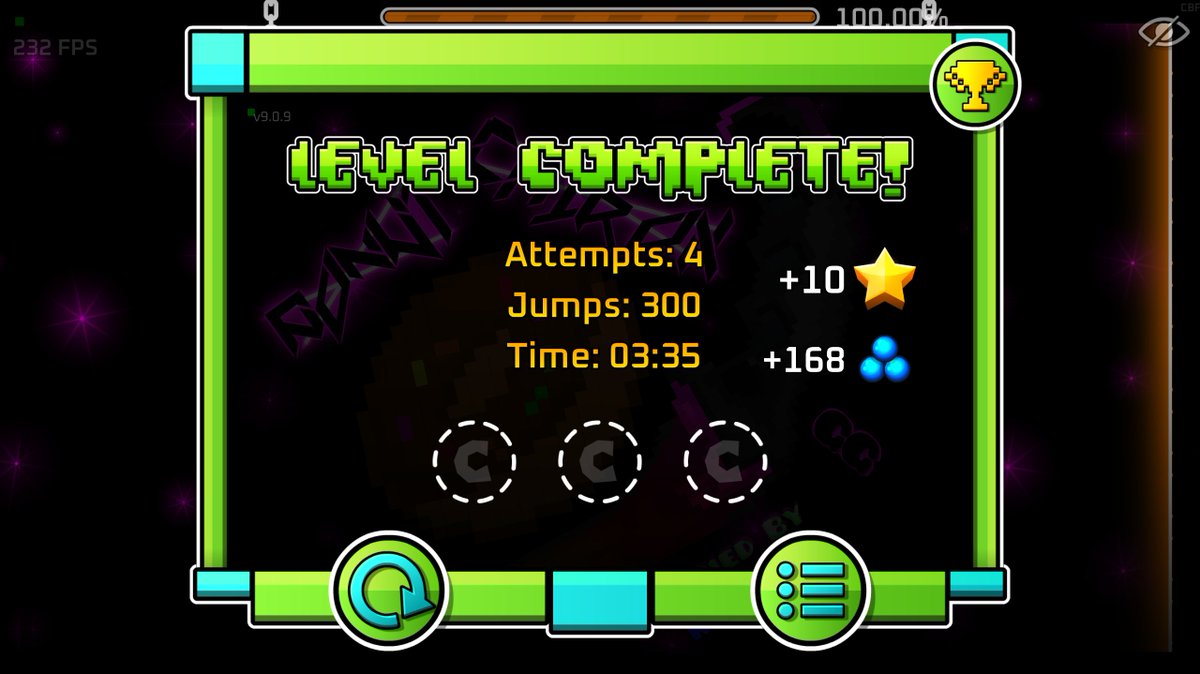 actuallyGDF's tweet image. Lucid Nightmares 100% 9256 attempts
this level is really fun in itself but i kinda got destroyed
also this is the second time ive beaten a level at #150 on the list thats kinda funny