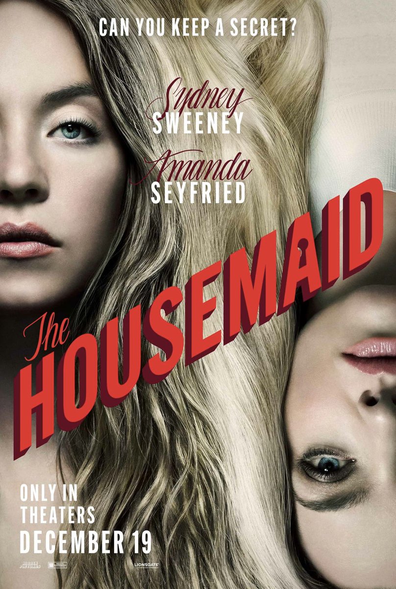 1st WATCH-#TheHousemaid. I really enjoyed this slightly silly in places but with good twist thriller! Great cast - do love both Sweeney &amp; Seyfried (there’s no way my wife would let Sweeney live with us 🤣). Brandon Sklenar adds value too. 4/5.