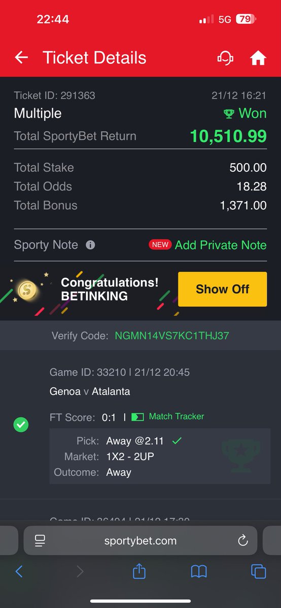 Betinkingcom's tweet image. Betinking.com👑
Booom💥💥💥