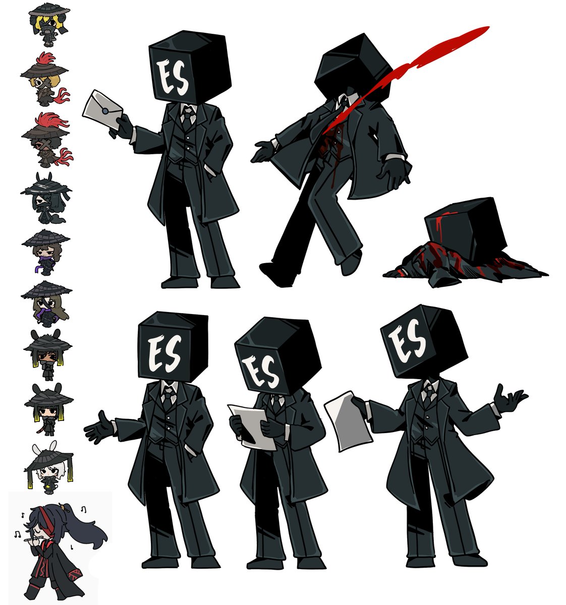 Minty_Chu's tweet image. sprite work for the heishou video, thank you for having me on board mr goo🫡