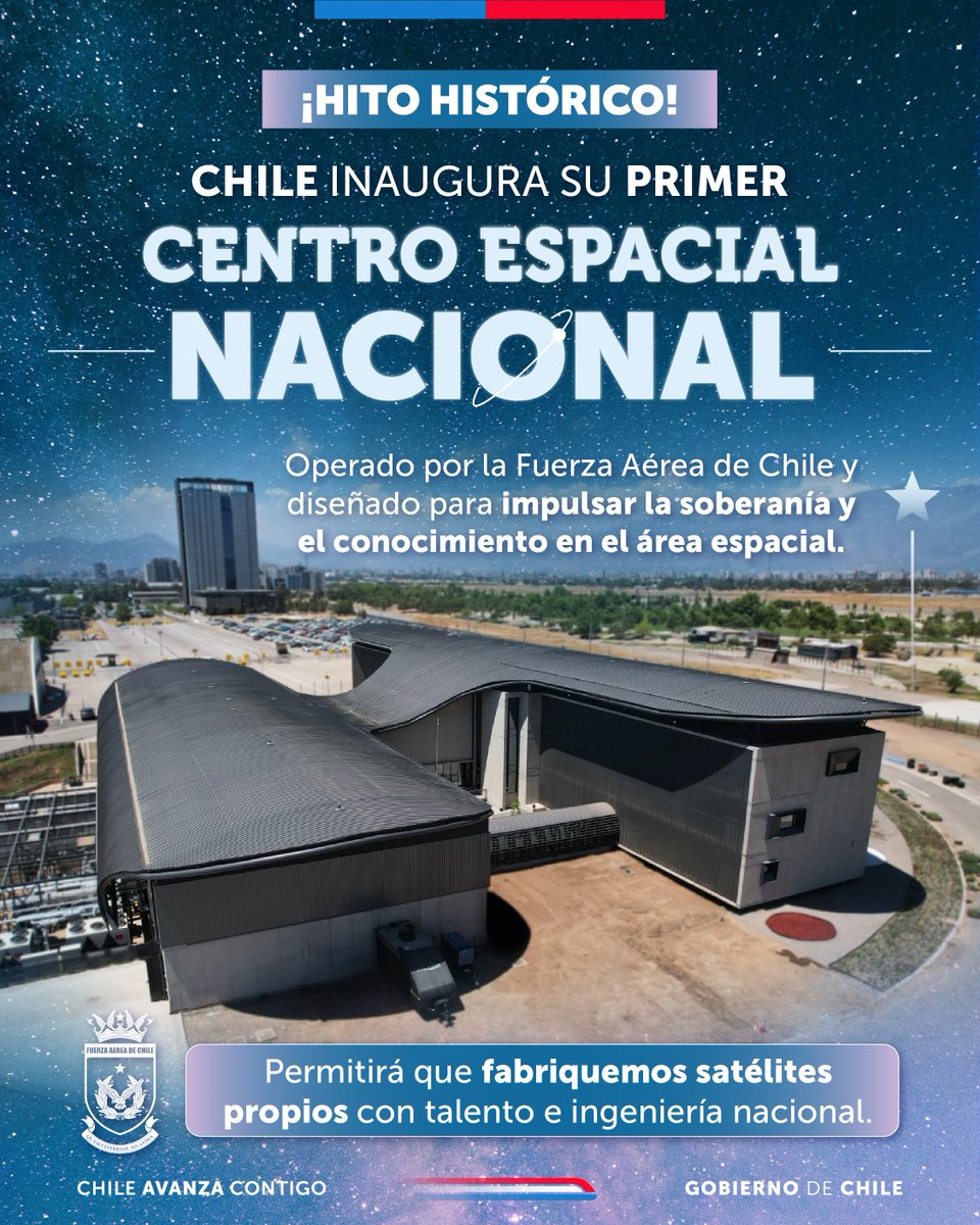 mindefchile's tweet image. 🛰️🇨🇱 El Centro Espacial Nacional (CEN) será el corazón del desarrollo espacial en Chile. Un espacio donde la investigación, la innovación y la tecnología se unen para fortalecer la soberanía espacial del país y posicionarlo como un referente regional.
🧵1/5
