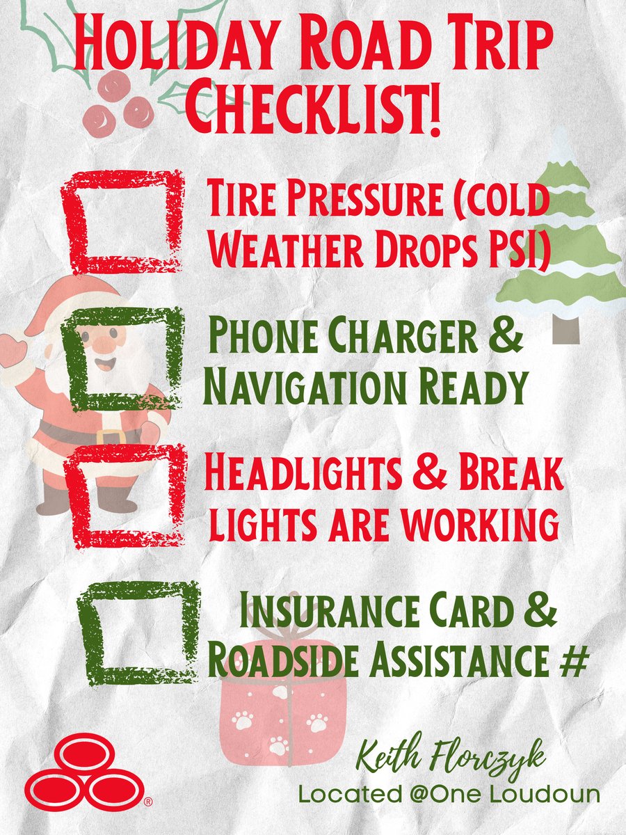 It's the most wonderful time of year!  Stay safe and plan ahead as you spend time with your loved ones 🎄🎅🎁#HappyHolidays #Safetravels #loudouninsurance #Carinsurance #AshburnVillage  Keith Florczyk - State Farm - 703-724-7599