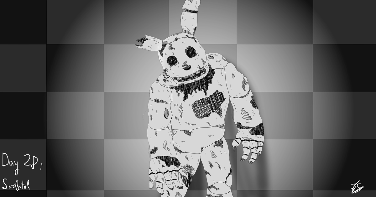 JackCountdown's tweet photo. Day 28: Skeletal

#fnaffanart #fnaf #springtrap https://t.co/oacDjCPYo4